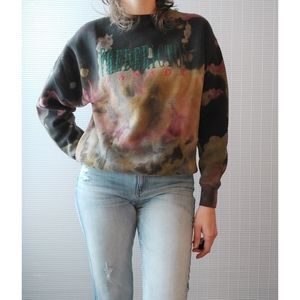 Vintage Tie Dye Fredericton Canada Crewneck Sweatshirt Large